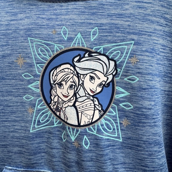 NWOT Disney Frozen 3T Girls Blue Elsa & Anna Hooded Sweatshirt - Picture 5 of 5